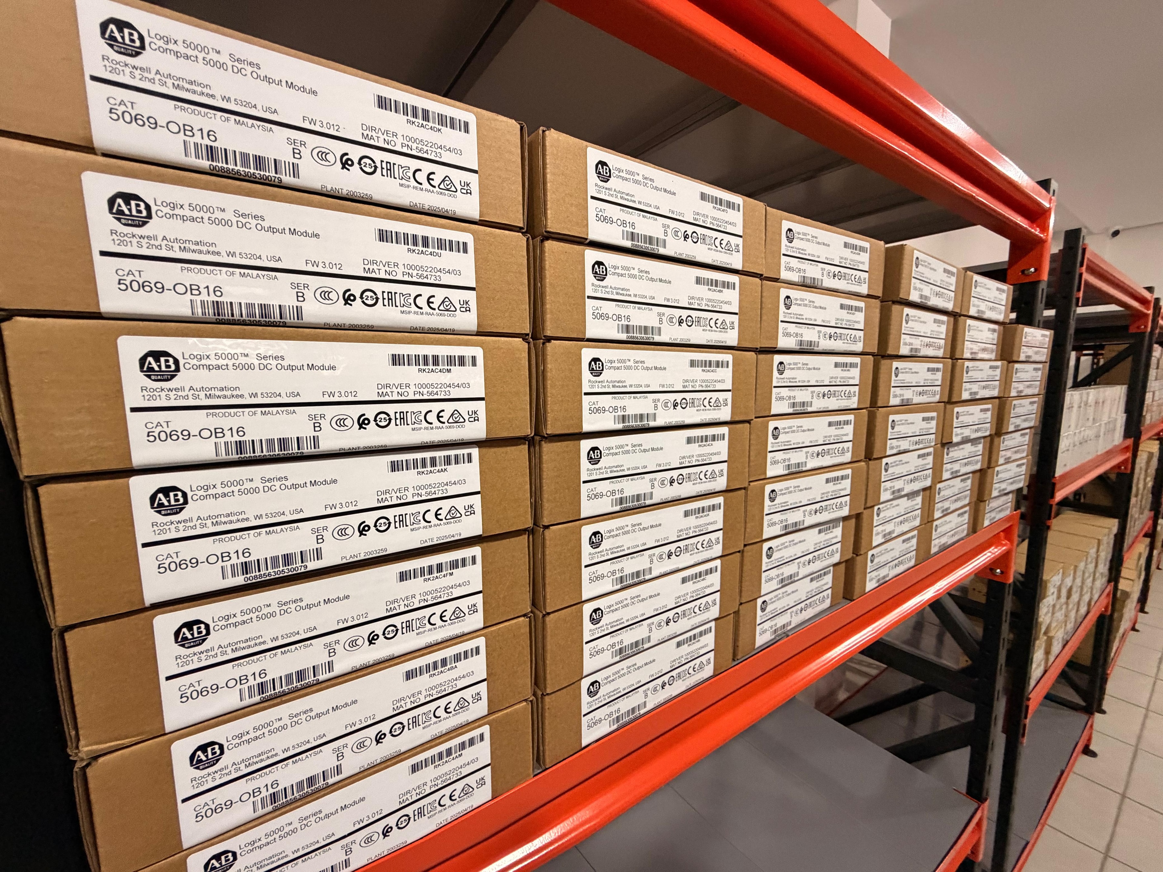 Industrial components rack storage